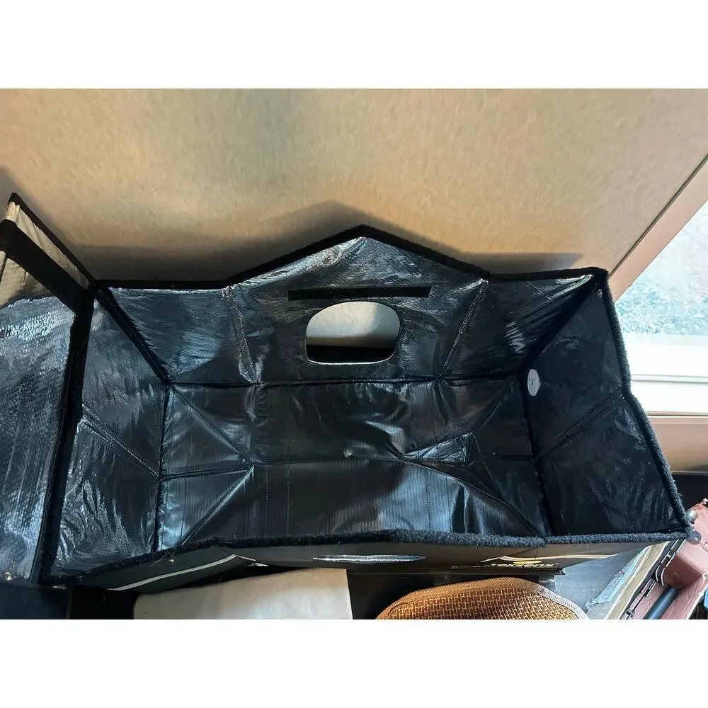 TEXSENS Outdoor Heated Cat House Weatherproof Feral Shelter Large Black